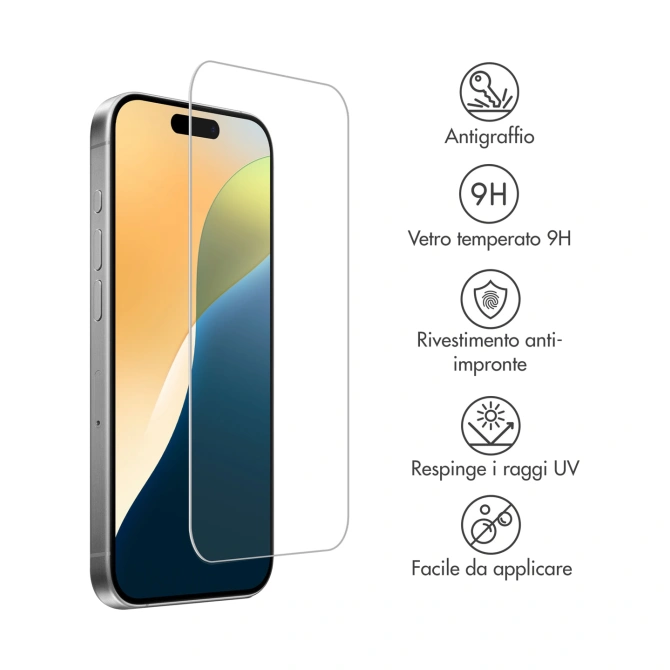 Accezz Gehard Glas Screenprotector 2-pack Apple iPhone 17 / 17 Pro / 16 Pro