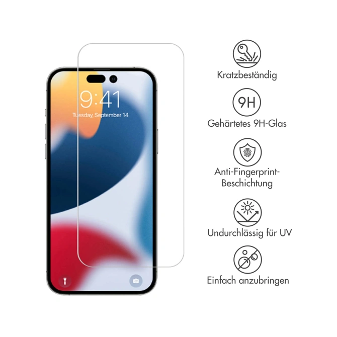Accezz Gehard Glas Screenprotector Apple iPhone 14 Pro Max