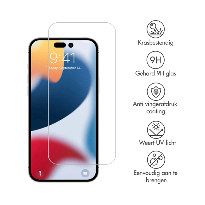 Accezz Gehard Glas Screenprotector Apple iPhone 14 Pro Max
