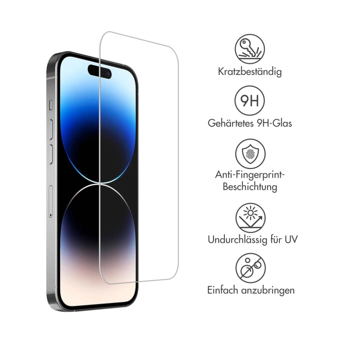 Accezz Gehard Glas Screenprotector Apple iPhone 15 / 15 Pro / 16