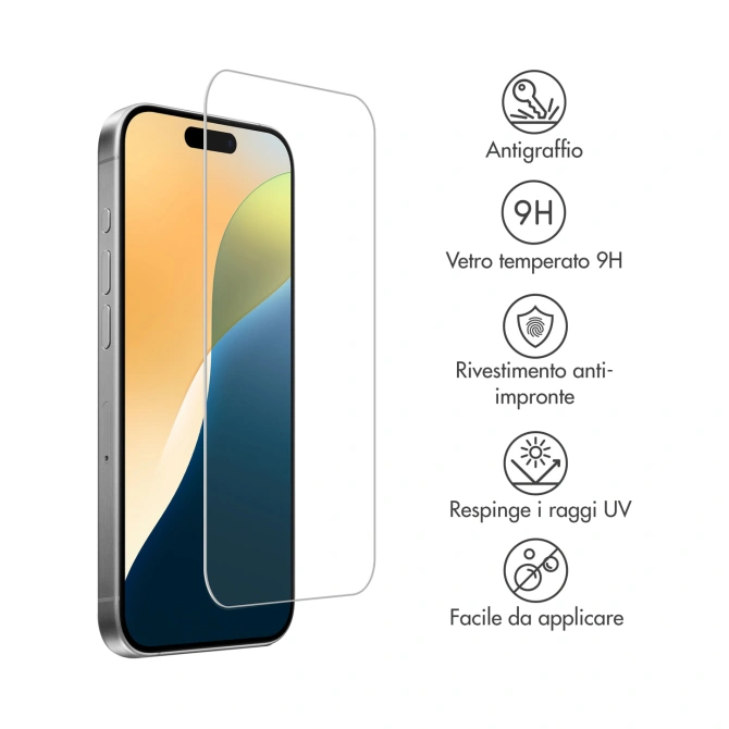 Accezz Gehard Glas Screenprotector Apple iPhone 17 / 17 Pro / 16 Pro