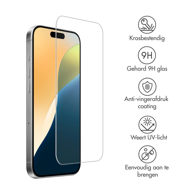 Accezz Gehard Glas Screenprotector Apple iPhone 17 / 17 Pro / 16 Pro