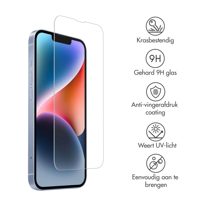 Accezz Gehard Glas Screenprotector Apple iPhone 17e / 16e / 14 / 13 / 13 Pro