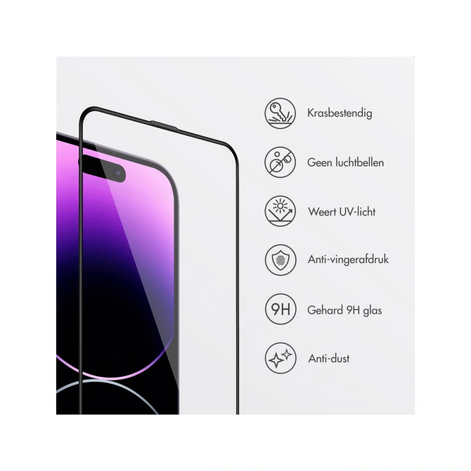 Accezz Gehard Glas Screenprotector + Applicator Apple iPhone 14 Pro