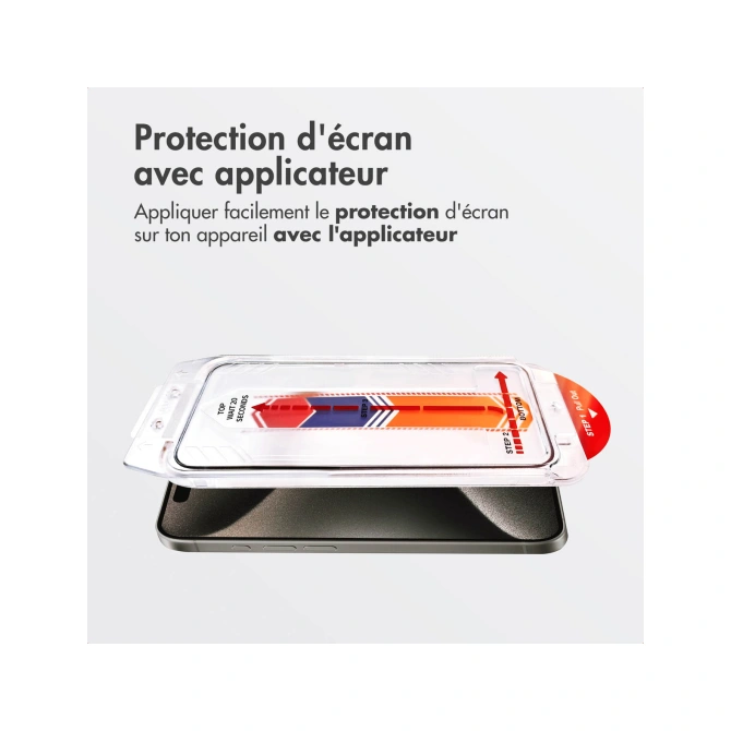 Accezz Gehard Glas Screenprotector + Applicator Apple iPhone 15 Pro