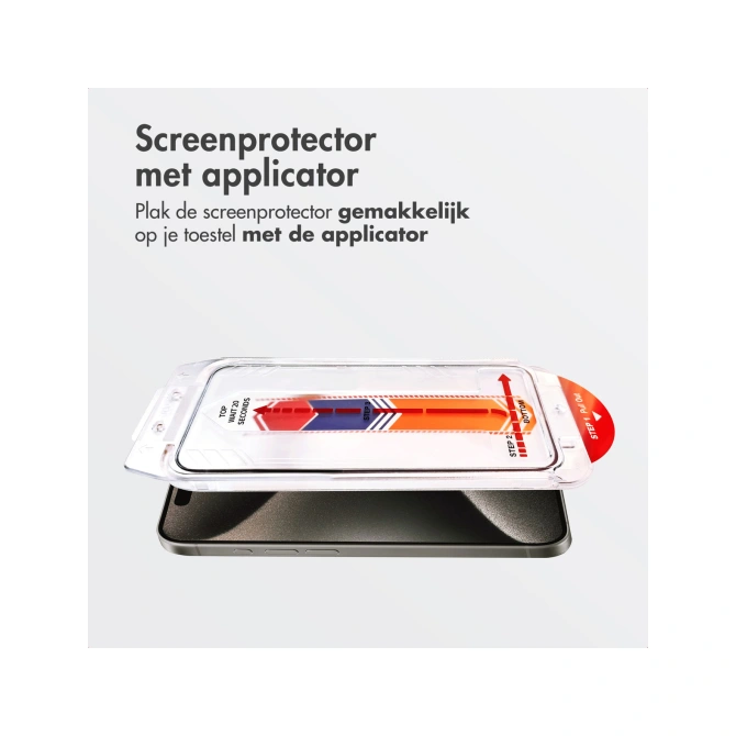 Accezz Gehard Glas Screenprotector + Applicator Apple iPhone 15 Pro