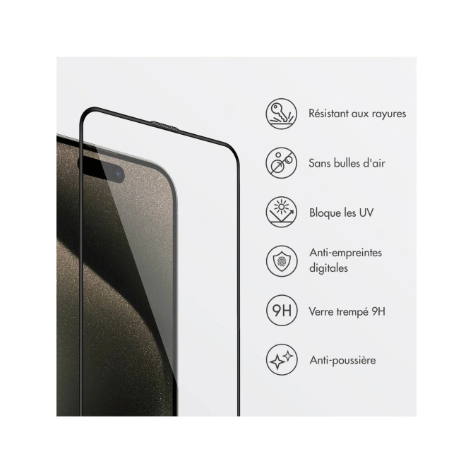 Accezz Gehard Glas Screenprotector + Applicator Apple iPhone 15 Pro