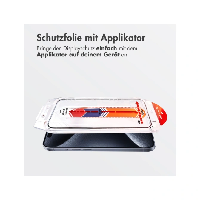 Accezz Gehard Glas Screenprotector + Applicator Apple iPhone 15 Pro Max