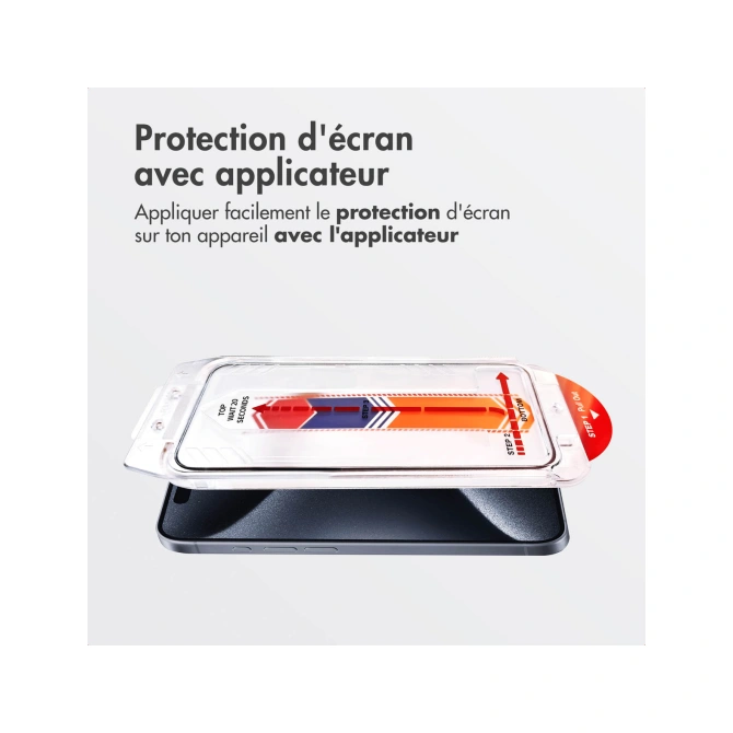 Accezz Gehard Glas Screenprotector + Applicator Apple iPhone 15 Pro Max