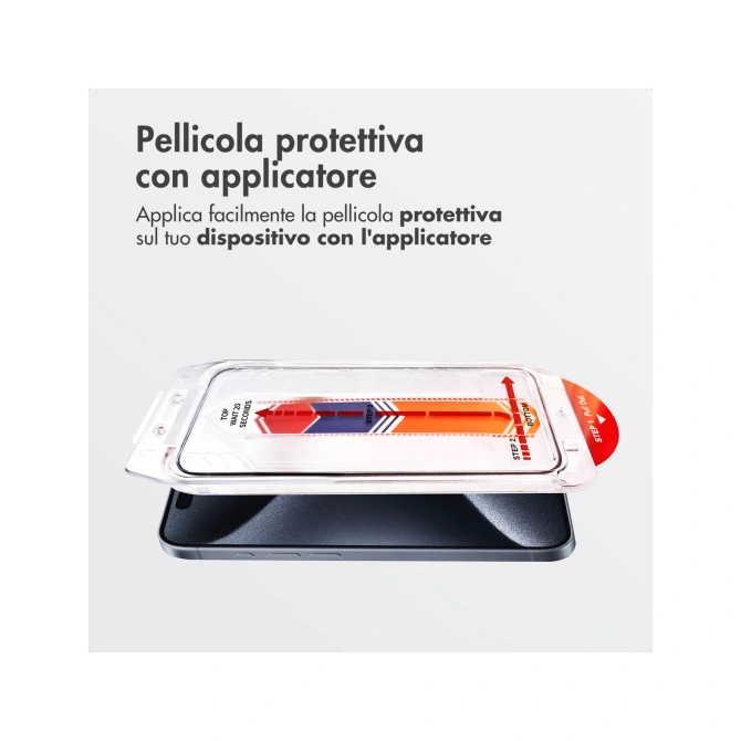 Accezz Gehard Glas Screenprotector + Applicator Apple iPhone 15 Pro Max