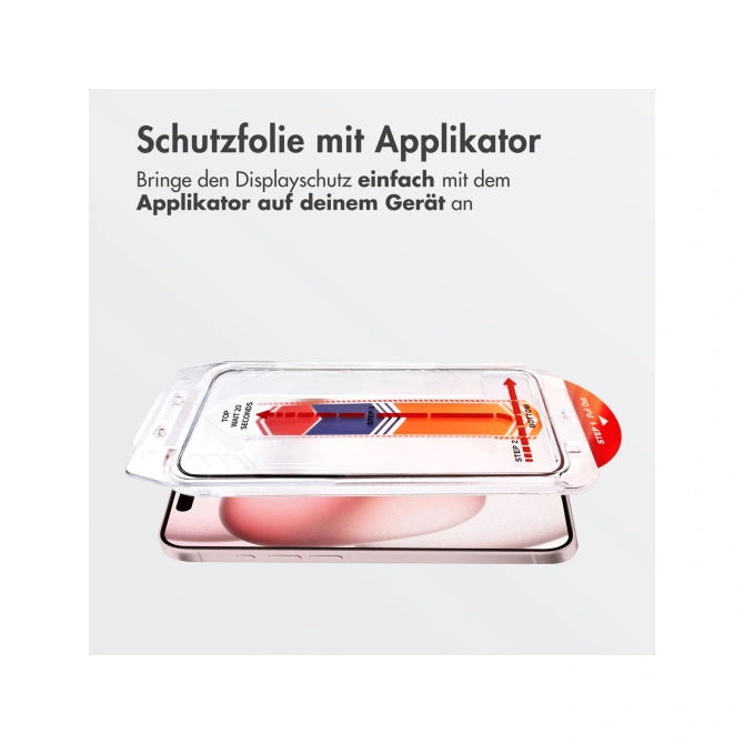 Accezz Gehard Glas Screenprotector + Applicator Apple iPhone 16 / 15