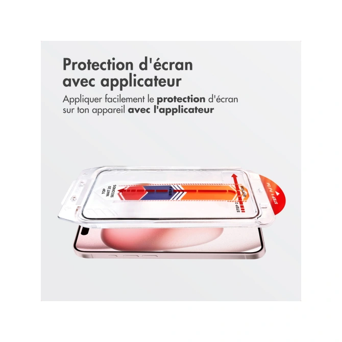 Accezz Gehard Glas Screenprotector + Applicator Apple iPhone 16 / 15