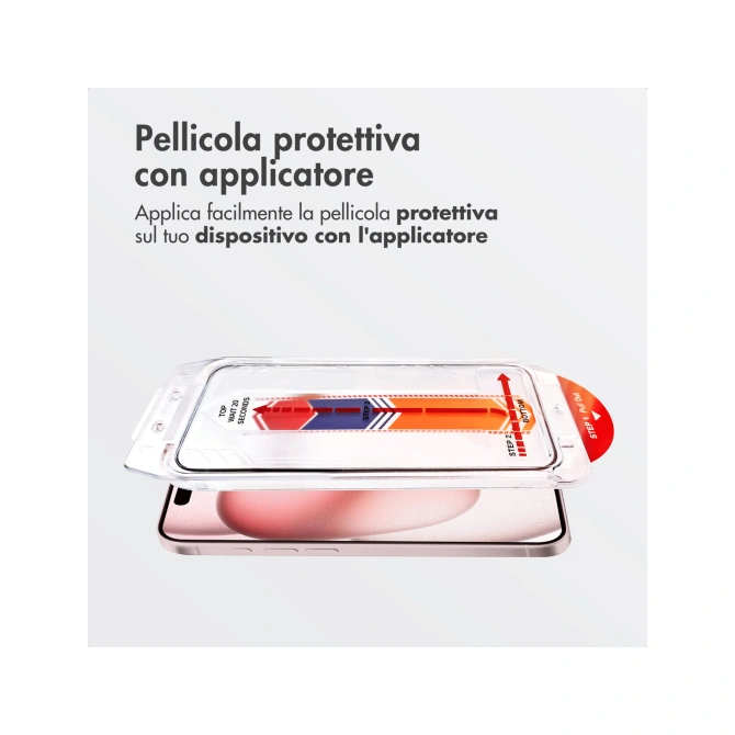Accezz Gehard Glas Screenprotector + Applicator Apple iPhone 16 / 15
