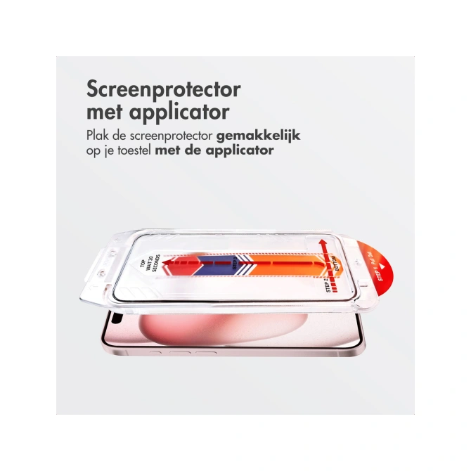 Accezz Gehard Glas Screenprotector + Applicator Apple iPhone 16 / 15