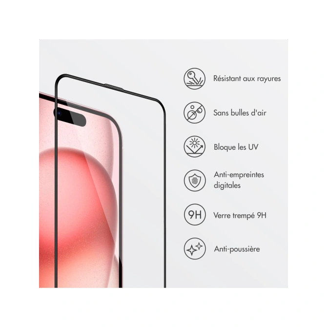 Accezz Gehard Glas Screenprotector + Applicator Apple iPhone 16 / 15
