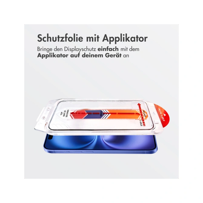 Accezz Gehard Glas Screenprotector + Applicator Apple iPhone 16 Plus / 15 Plus