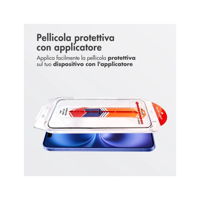 Accezz Gehard Glas Screenprotector + Applicator Apple iPhone 16 Plus / 15 Plus