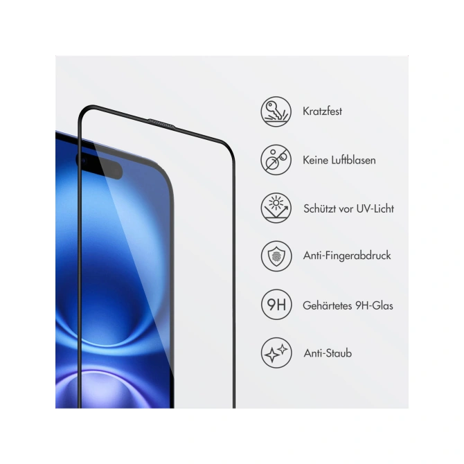 Accezz Gehard Glas Screenprotector + Applicator Apple iPhone 16 Plus / 15 Plus