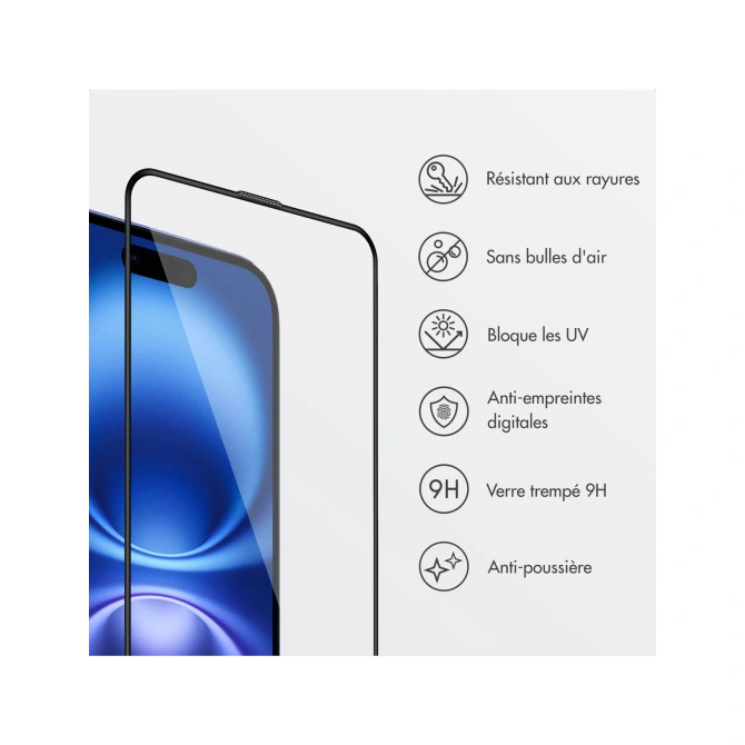 Accezz Gehard Glas Screenprotector + Applicator Apple iPhone 16 Plus / 15 Plus