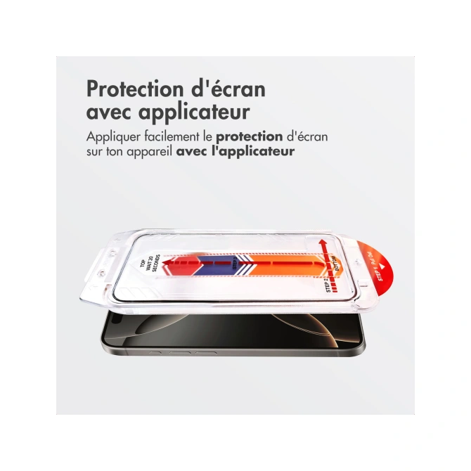 Accezz Gehard Glas Screenprotector + Applicator Apple iPhone 16 Pro