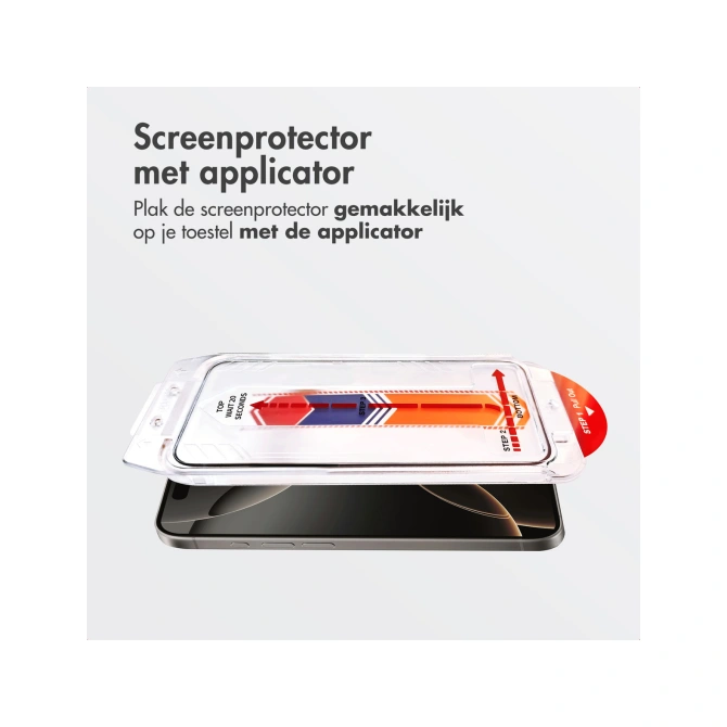 Accezz Gehard Glas Screenprotector + Applicator Apple iPhone 16 Pro