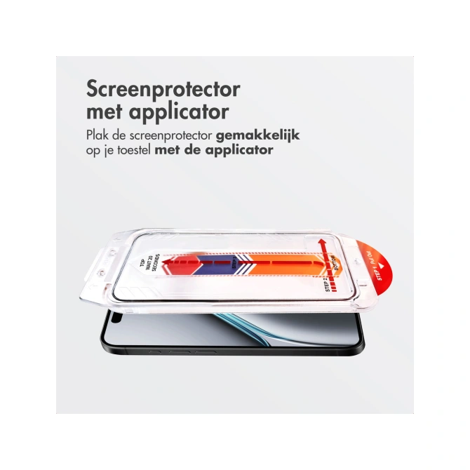 Accezz Gehard Glas Screenprotector + Applicator Apple iPhone 17