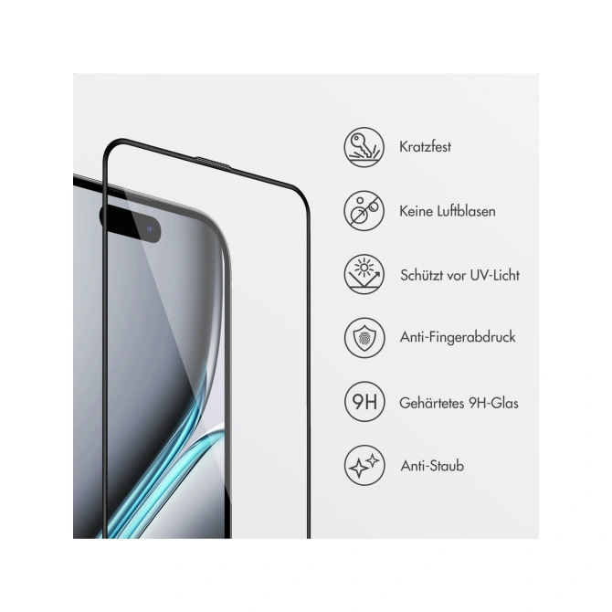 Accezz Gehard Glas Screenprotector + Applicator Apple iPhone 17