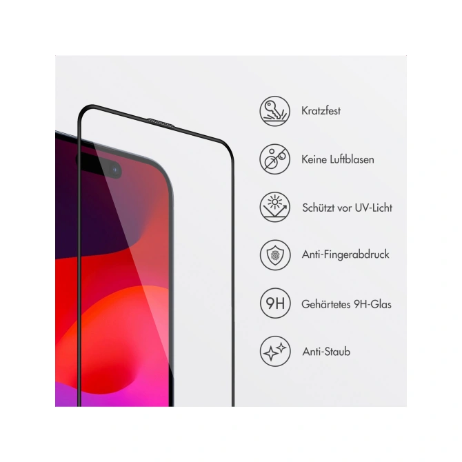 Accezz Gehard Glas Screenprotector + Applicator Apple iPhone 17 Pro