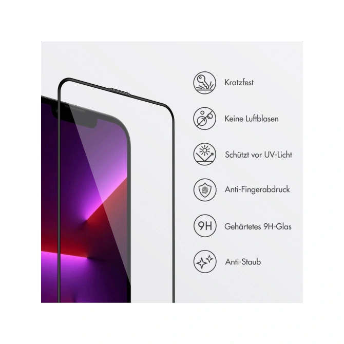 Accezz Gehard Glas Screenprotector + Applicator Apple iPhone 17e / 16e / 14 / 13 / 13 Pro
