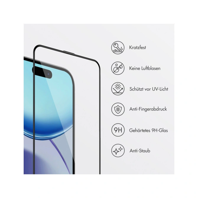 Accezz Gehard Glas Screenprotector + Applicator Apple iPhone Air