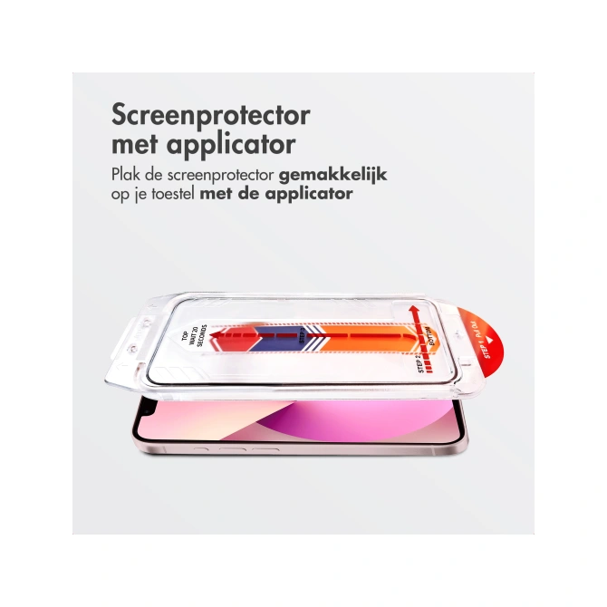 Accezz Gehard Glas Screenprotector met Applicator - 2-pack Apple iPhone 13 / 13 Pro / 14 / 16e