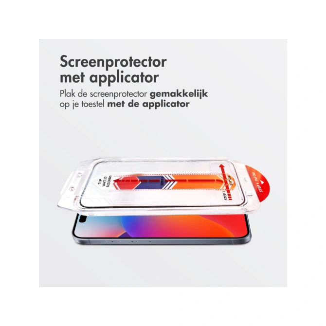 Accezz Gehard Glas Screenprotector met Applicator - 2-pack Apple iPhone 17 Pro