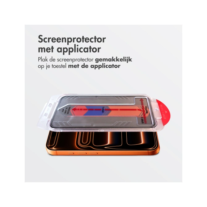 Accezz Gehard Glas Screenprotector met Applicator - 2-pack Apple iPhone 17 Pro Max