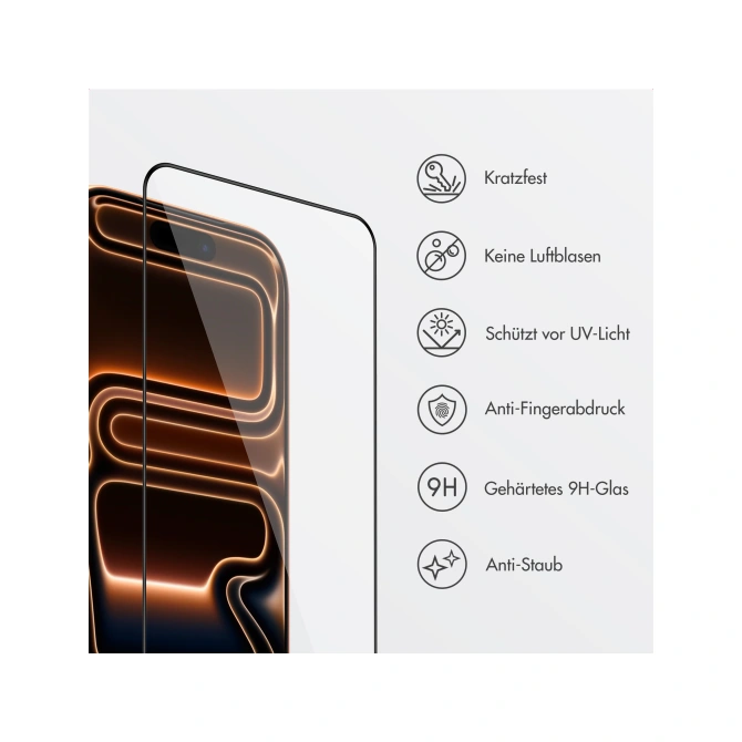 Accezz Gehard Glas Screenprotector met Applicator - 2-pack Apple iPhone 17 Pro Max
