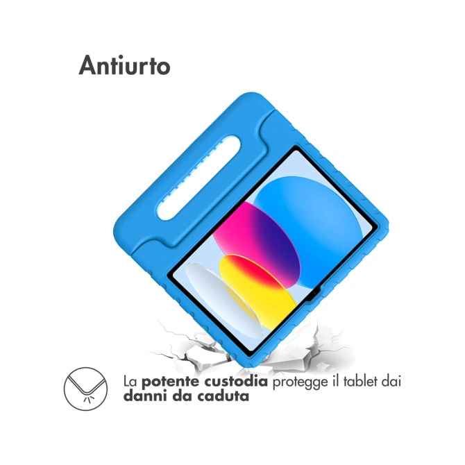 Accezz Kidsproof Backcover met handvat Apple iPad 11 (2025) 11 inch A16 / iPad 10 (2022) 10.9 inch - Blauw
