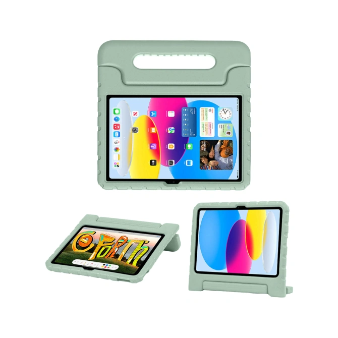 Accezz Kidsproof Backcover met handvat Apple iPad 11 (2025) 11 inch A16 / iPad 10 (2022) 10.9 inch - Olive Green