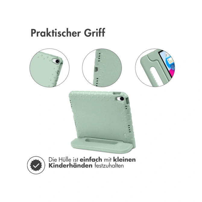 Accezz Kidsproof Backcover met handvat Apple iPad 11 (2025) 11 inch A16 / iPad 10 (2022) 10.9 inch - Olive Green