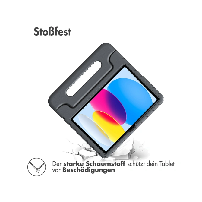 Accezz Kidsproof Backcover met handvat Apple iPad 11 (2025) 11 inch A16 / iPad 10 (2022) 10.9 inch - Zwart
