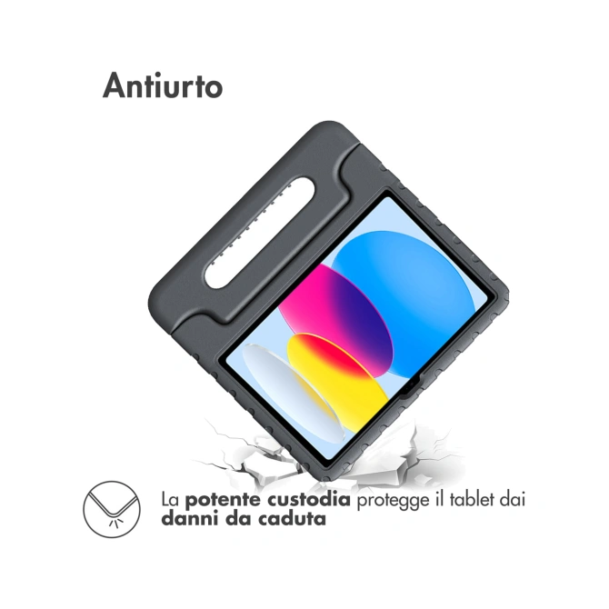 Accezz Kidsproof Backcover met handvat Apple iPad 11 (2025) 11 inch A16 / iPad 10 (2022) 10.9 inch - Zwart