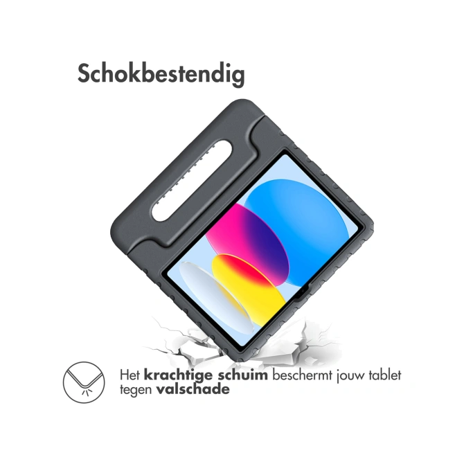 Accezz Kidsproof Backcover met handvat Apple iPad 11 (2025) 11 inch A16 / iPad 10 (2022) 10.9 inch - Zwart