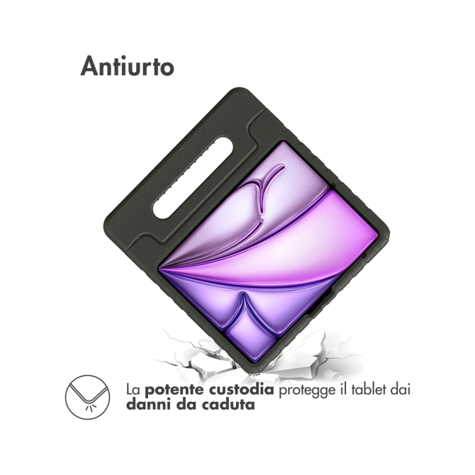 Accezz Kidsproof Backcover met handvat Apple iPad Air 11 inch (2026) M4 / (2025) M3 / (2024) M2 - Zwart