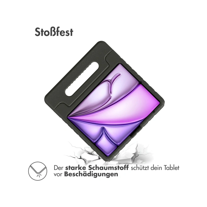 Accezz Kidsproof Backcover met handvat Apple iPad Air 11 inch (2026) M4 / (2025) M3 / (2024) M2 - Zwart