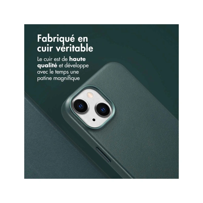 Accezz Leather Bookcase 2-in-1 met MagSafe Apple iPhone 14 - Cedar Green