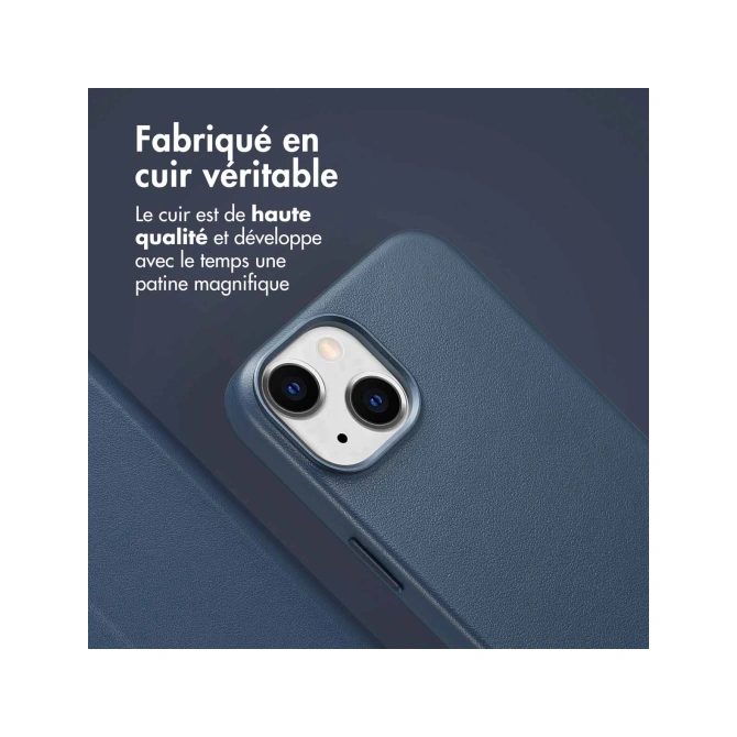 Accezz Leather Bookcase 2-in-1 met MagSafe Apple iPhone 14 - Nightfall Blue