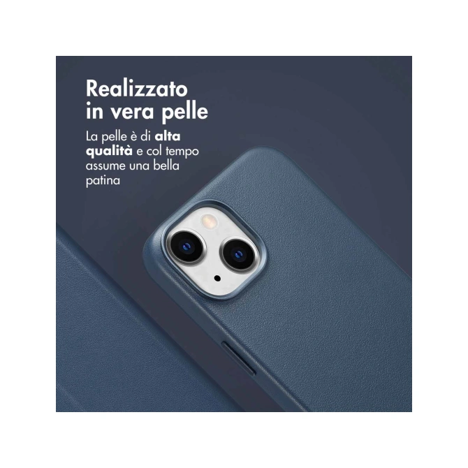 Accezz Leather Bookcase 2-in-1 met MagSafe Apple iPhone 14 - Nightfall Blue