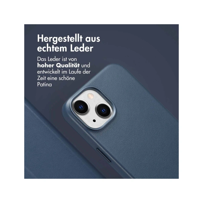 Accezz Leather Bookcase 2-in-1 met MagSafe Apple iPhone 14 - Nightfall Blue