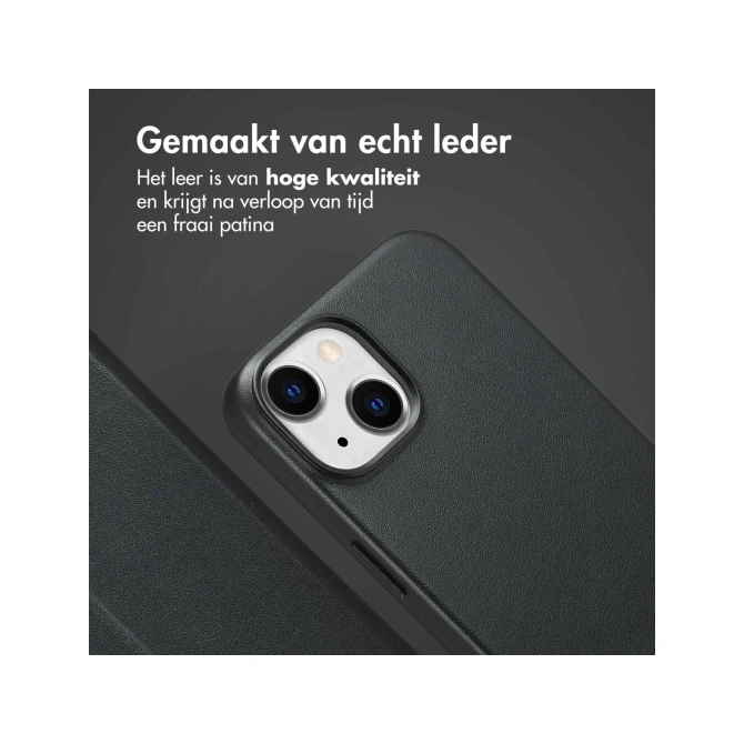 Accezz Leather Bookcase 2-in-1 met MagSafe Apple iPhone 14 - Onyx Black