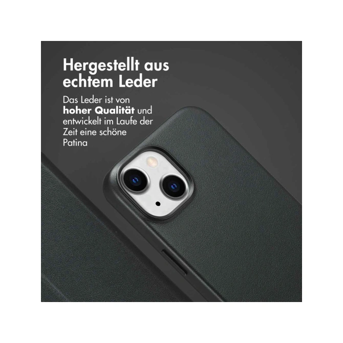 Accezz Leather Bookcase 2-in-1 met MagSafe Apple iPhone 14 - Onyx Black