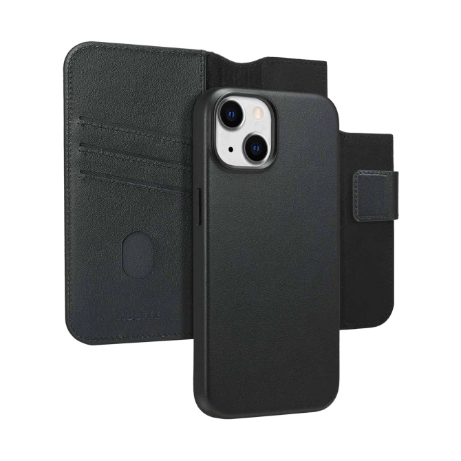 Accezz Leather Bookcase 2-in-1 met MagSafe Apple iPhone 14 - Onyx Black