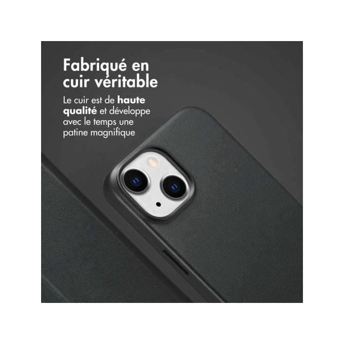 Accezz Leather Bookcase 2-in-1 met MagSafe Apple iPhone 14 - Onyx Black